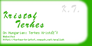 kristof terhes business card